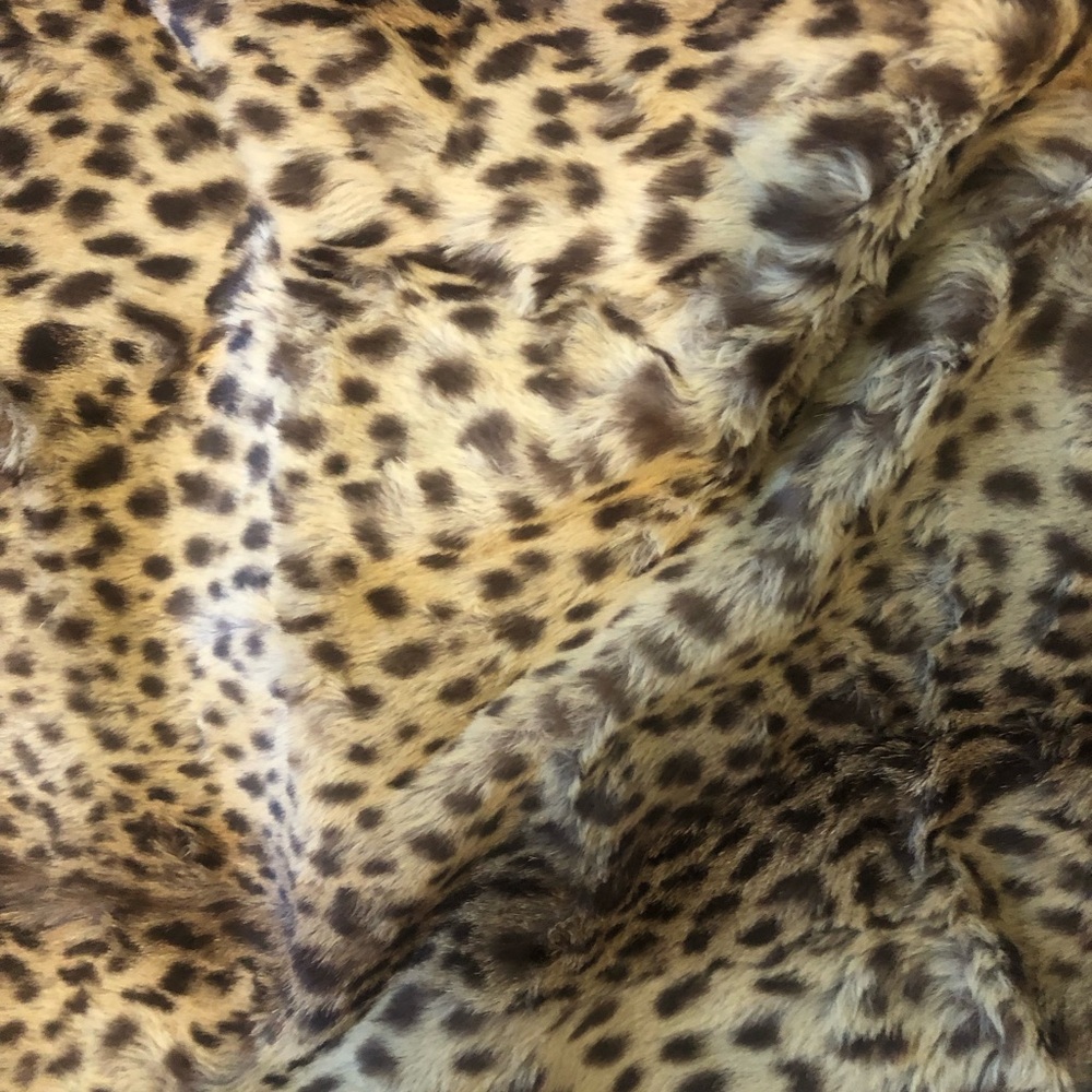 Real Leopard Fur Scarf - Golden Brown - Picture 7 of 10